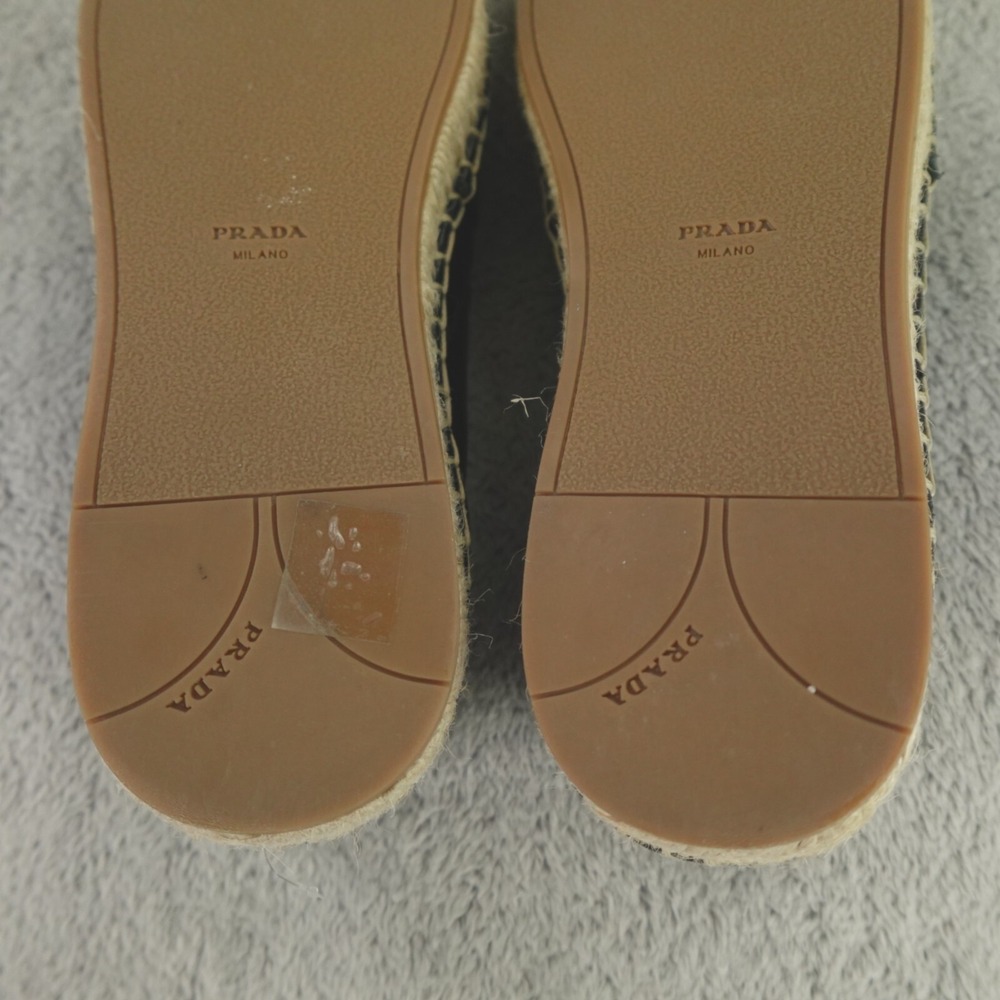 Prada Espadrilles Logo Quilted Matelasse Flats - Picture 14 of 16